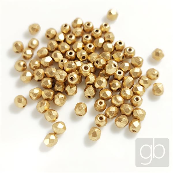 Ground balls 3 mm Gold MAT (00030/01710) 100 pcs.