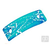 Bead curved two-hole spacer made of tempered glass DV002