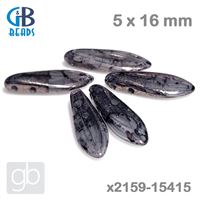 Two-hole sheet beads 5 x 16 mm Purple x2159-15415 5 pcs