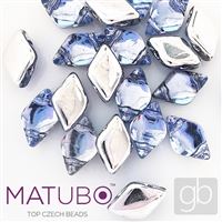 GEMDUO Matubo 8 x 5 mm Blue + Silver S11C010