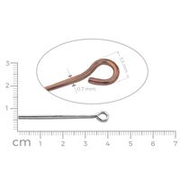Eye had pins OLD COPPER 40 mm 15 pcs.