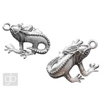 Lizard pendant 38x27 mm Platinum