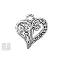 Pendant Heart 14x15 mm Platin