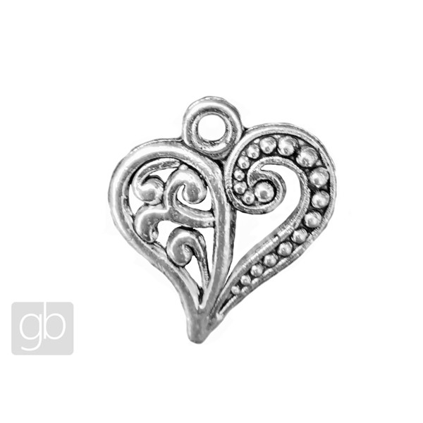 Pendant Heart 14x15 mm Platin