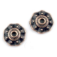Beads Caps 10 x 2.5 mm Old brass