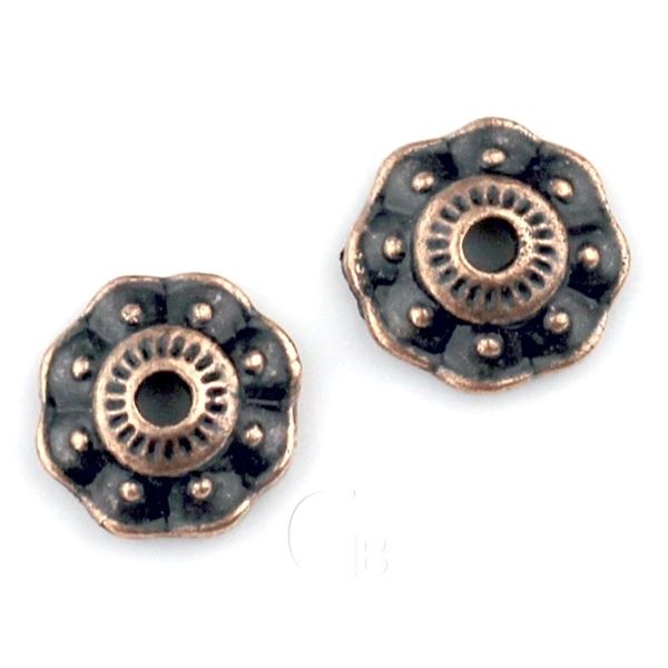 Beads Caps 10 x 2.5 mm Old brass