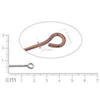 Eye pins OLD COPPER 20 mm 50 pcs.