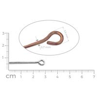 Eye pins OLD COPPER 30 mm 15 ks