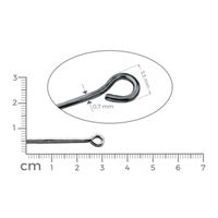 Eye pins HEMATITE 30 mm 50 pcs.