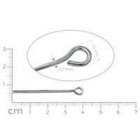 Eye pins PLATINE 40 mm 15 Stck.