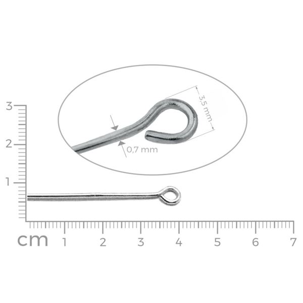 Eye pins PLATINE 40 mm 15 Stck.
