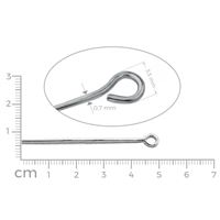 Eye pins PLATINE 50 mm 15 ks