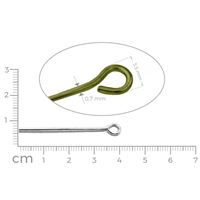 Eye pins OLD BRASS 40 mm 15 ks