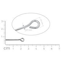 Eye pins SILVER 25 mm 15 pcs.