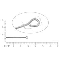 Eye pins SILVER 30 mm 15 ks