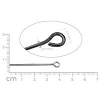 Eye pins HEMATITE 40 mm 15 ks