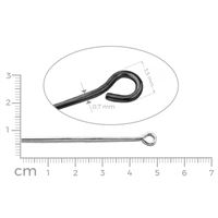 Eye pins HEMATITE 50 mm 15 ks
