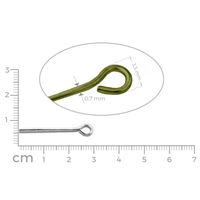 Eye pins OLD BRASS 30 mm 15 pcs.