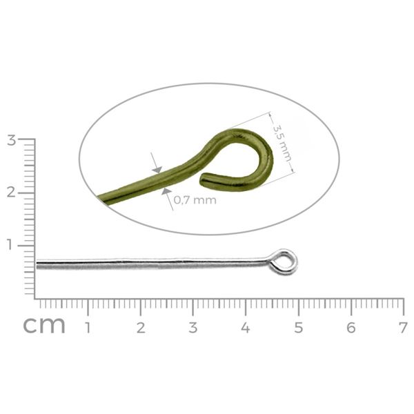 Eye pins OLD BRASS 50 mm 50 ks
