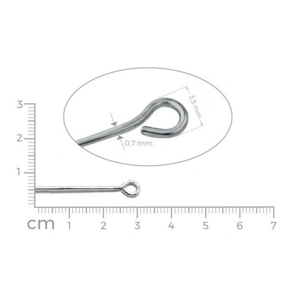 Eye pins PLATINE 30 mm 15 pcs.