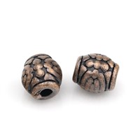 Metal beads Old copper 6 x 5 mm (hole 1.5 mm)