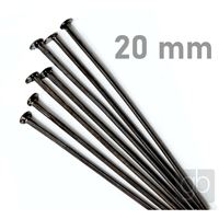 Flat Head Pins BLACK 20 mm 50 pcs.