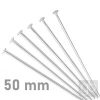 Flat Head Pins SILVER 50 mm 50 pcs.