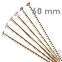 Flat Head Pins ROSE GOLD 60 mm 15 pcs.