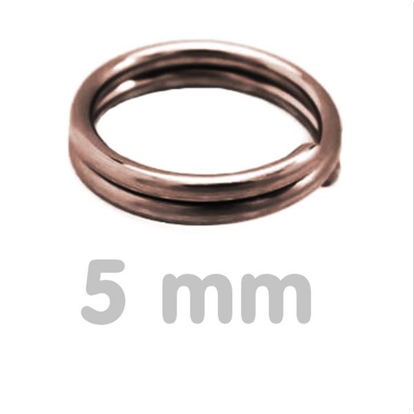 Connecting ring double OLD COPPER 10 pcs. 5 mm