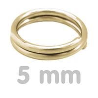 Connecting ring double GOLD 5 mm
