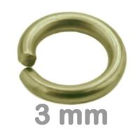 Jump ring simple 3 mm Old brass 10 pcs 