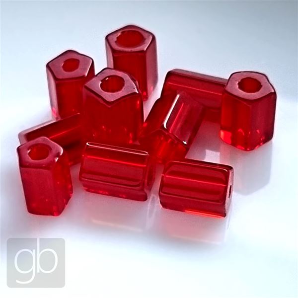 Pressed Beads Roller Red 4.5-5 x 6 mm MP_638