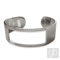 Bracelet base CENTERLINE Surgical steel Rhodium plated