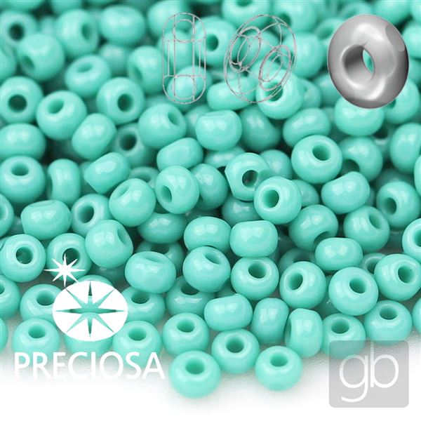 Preciosa Seed Beads CHARLOTTE 11/0 2,1 mm Turquoise 63130 20 g