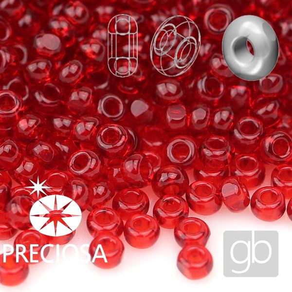 Preciosa Seed Beads CHARLOTTE 11/0 2,1 mm Red 90090 20 g