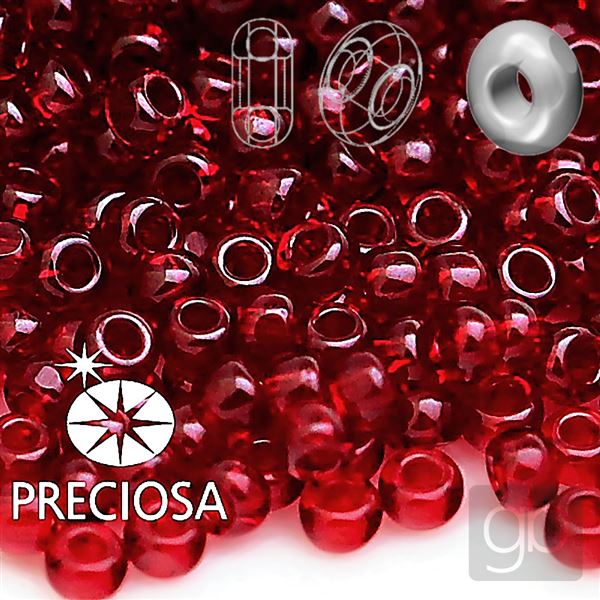 Preciosa Seed Beads CHARLOTTE 11/0 2,1 mm Red 90120 20 g