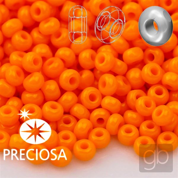 Preciosa Seed Beads CHARLOTTE 11/0 2,1 mm Orange 93140 20 g