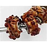 Lampwork Beads Brown Hole 6 mm PDR12