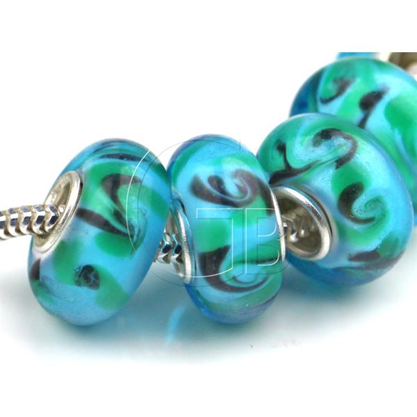 Lampwork beads hole 6 mm PDR42