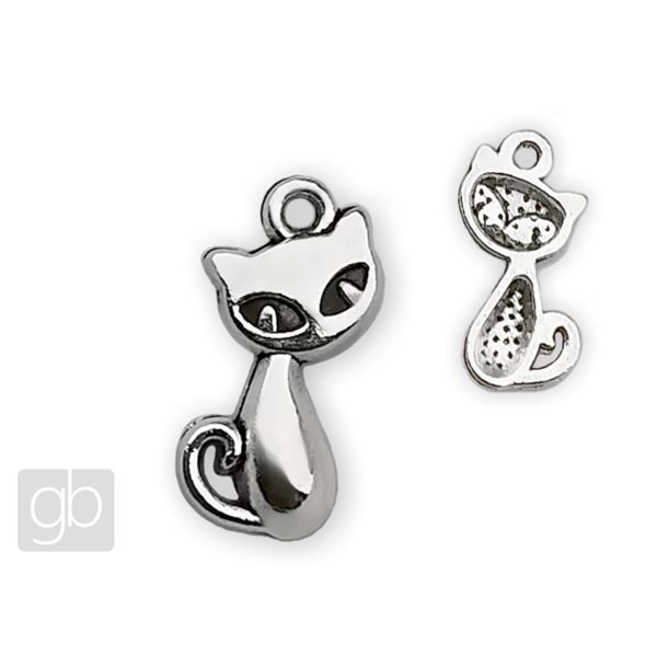 Pendant Cat 17 mm Platinum