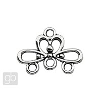 Pendant  20 x 11 mm Platinum