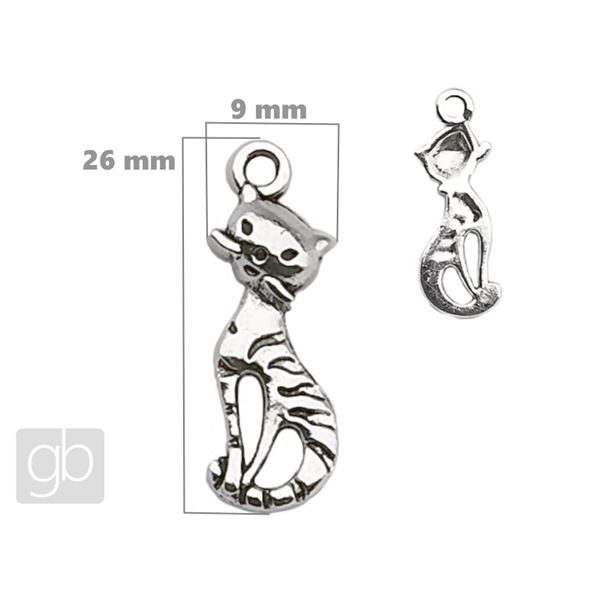 Pendant Cat 26 mm Platinum