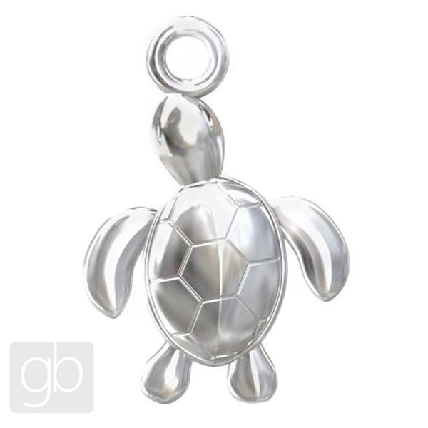 Pendant turtle 16 mm Silver