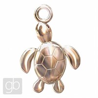 Turtle pendant 16 mm Pink-gold