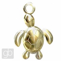 Turtle pendant 16 mm Gold