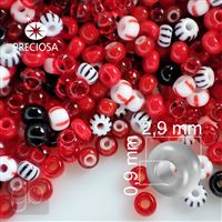 Preciosa seed beads MIX 8/0 2,9 mm PRM032 Red 50 g