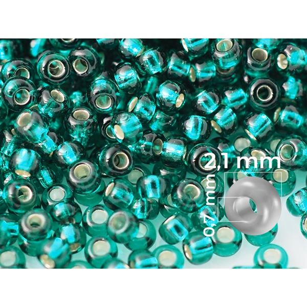 Preciosa Seed beads 11/0  2,1 mm Green (57710) 20 g