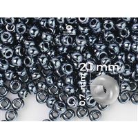 Preciosa Seed beads 11/0  2,1 mm Hematit (49102) 20 g