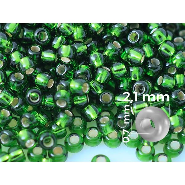 Preciosa Seed beads 11/0  2,1 mm Green (27120) 20 g