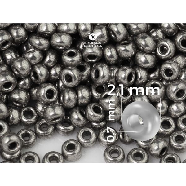 Preciosa Seed beads 11/0  2,1 mm Nikl (18549) 20 g